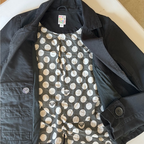 Roxy Charcoal Double-Breasted Pea Coat - Picture 4 of 7